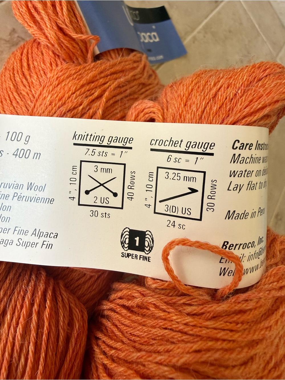 Berroco Ultra Alpaca Fine Yarn - Orange - Picture 5 of 8